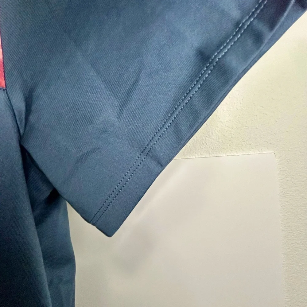 All in Motion Men's Navy Striped Polo Shirt, Size Large - Picture 8 of 13